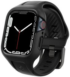 Spigen Apple Watch Series 9 41mm Spigen Liquid Air Pro Szilikon Óra Keret Szilikon Szíj, Ütésállóság, Fekete (ACS04190)