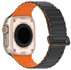 Dux ducis Apple Watch Series 5 44 mm DUX DUCIS KJ Pótszíj Egyedi Méret, Mágneses, Fekete/Narancssárga