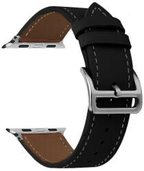 Gigapack Apple Watch Series 10 42 mm GIGAPACK Pótszíj Egyedi Méret, Valódi bőr, Fekete