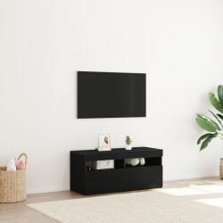 vidaXL ТВ шкаф 90 x 35 x 40 см Черния дъб Инженерна дървесина (862554)