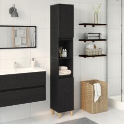vidaXL Шкаф за баня Черния дъб 30 x 30 x 190 см Инженерна дървесина (862805)