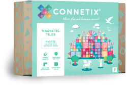 Connetix csempe - Mágneses építőkészlet Pastel XL 120 db (13921706)
