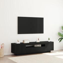 vidaXL ТВ шкаф 160 x 35 x 40 см Черно Инженерна дървесина (861103)