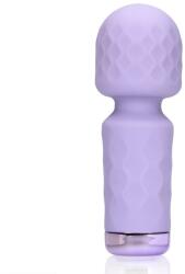 Loveline Vibrator Masaj Mini Wand Night Magic, 10 Moduri Vibratii, Silicon, USB, Mov, 11.4 cm Vibrator