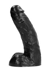 All Black Dildo Realist All Black PVC Negru 27 cm