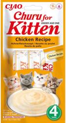 Inaba Ciao Churu Kitten krémes macskaeledel csirke 4x14g