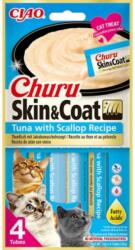  Inaba Cat Ciao Churu Skin & Coat krémes macskaeledel tonhal-fésűkagyló 4x14g