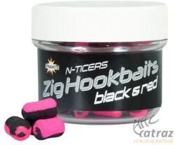 Dynamite Baits N-Ticers Zig Hookbaits 12x6mm - Fekete Piros Zig Csali (ADY041875)