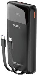 Dudao K15Pro Power Bank 20000mAh 22, 5W PD USB-C / USB-A / Beépített Lightning és USB-C kábelek - Fekete (K15Pro)