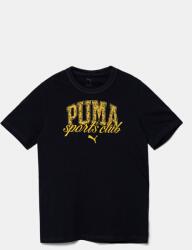 PUMA gyerek pamut póló CLASS Graphic Tee sötétkék, nyomott mintás, 685814 - sötétkék 140