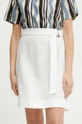 MM Max Mara Leisure vászon szoknya fehér, mini, egyenes, 2516101018600 - fehér 36