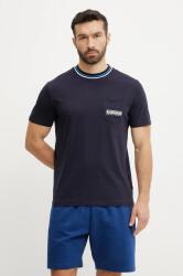 Napapijri t-shirt S-Murlo sötétkék, férfi, nyomott mintás, NP0A4IEJ1761 - sötétkék XL