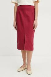 Weekend Max Mara pamut szoknya piros, midi, egyenes, 2515101026600 - piros 34