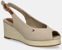 Tommy Hilfiger szandál FLAG MID WEDGE ESPAD SLINGBACK bézs, FW0FW08595 - bézs Női 40