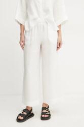 MM Max Mara Leisure lennadrág női, fehér, magas derekú culotte, 2516131018600 - fehér 36