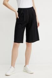 MM Max Mara Leisure rövidnadrág női, sötétkék, sima, magas derekú, 2516781027600 - sötétkék M
