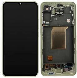  GH82-34307D Samsung Galaxy A55 OLED kijelző érintővel Sárga kerettel, előlap (Lemon) (GH82-34307D)