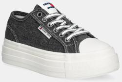 Tommy Hilfiger sportcipő FOXING FLATFORM LC fekete, EN0EN02736 - fekete Női 41