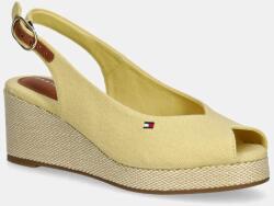 Tommy Hilfiger szandál FLAG MID WEDGE ESPAD SLINGBACK sárga, FW0FW08595 - sárga Női 40