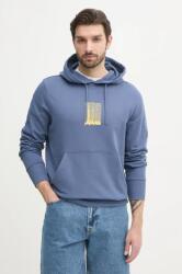 Calvin Klein pamut melegítőfelső férfi, nyomott mintás, kapucnis, J30J327525 - kék S