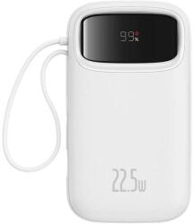 Baseus Baterie externa Baseus Qpow2, 20000mAh, 22.5W, 1 x USB; 1 x USB Type-C, 1 x Lightning, total 3A, include cablu USB Type-C 0.3m, alb (P10055002223-00) - imashop