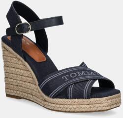 Tommy Hilfiger szandál TOMMY HILFIGER ESPAD HIGH WEDGE sötétkék, FW0FW08668 - sötétkék Női 40