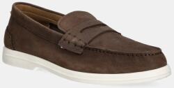 Tommy Hilfiger nubuk mokaszin TOMMY HILFIGER NUBUCK P LOAFER barna, férfi, FM0FM05350 - barna Férfi 40