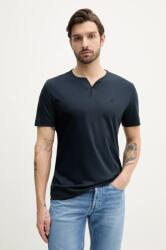 Marciano Guess póló selyemkeverékből sötétkék, férfi, sima, 5GHI07 6323A - sötétkék XL