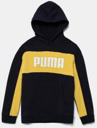 PUMA gyerek felső ESS BLOCK Hoodie TR sötétkék, nyomott mintás, kapucnis, 685819 - sötétkék 128