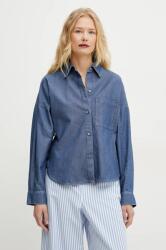 Max Mara ing női, galléros, sötétkék, relaxed, 2515111152600 - sötétkék 42