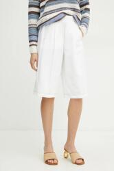 MM Max Mara Leisure rövidnadrág női, fehér, sima, magas derekú, 2516781027600 - fehér XS