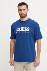 Guess pamut póló férfi, nyomott mintás, F5GI11 I3Z14 - kék XXL