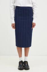adidas Originals szoknya Pencil Skirt sötétkék, midi, ceruza fazonú, JD2576 - sötétkék 34