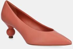Weekend Max Mara bőr flip-flop RENZA narancssárga, alacsony talpú, 2515521054600 - narancssárga Női 41