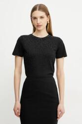 Marciano Guess pamut póló LOLIE női, fekete, 5RGI02 6298A - fekete L