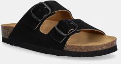 Scholl papucs velúrból JOSEPHINE fekete, női, F321651004 - fekete Női 41