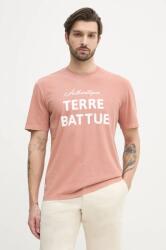 Lacoste pamut póló narancssárga, férfi, nyomott mintás, TH0356 - narancssárga M