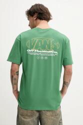 Vans pamut póló zöld, férfi, nyomott mintás, VN000M4CBR11 - zöld XXL