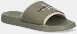 Calvin Klein Jeans papucs SLIDE MONOGRAM TPU zöld, férfi - zöld Férfi 44