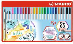 STABILO Ecsetfilc STABILO Pen 68 Brush 25 darabos fémdobozban (568/25-321) - vectraline