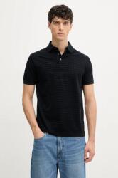 Giorgio Armani poló sötétkék, férfi, mintás, EM001283 AF10017 - sötétkék XXL