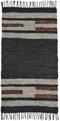 Madam Stoltz bőr szőnyeg 70 x 140 cm fekete - fekete Univerzális méret