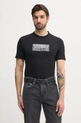 Guess t-shirt fekete, férfi, nyomott mintás, M5GI19 J1314 - fekete L