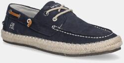 Pepe Jeans espadrilles velúrból TOURIST DECK sötétkék, PMS10335 - sötétkék Férfi 41