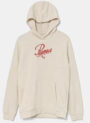 PUMA gyerek felső ESS SCRIPT Hoodie TR bézs, nyomott mintás, kapucnis, 685806 - bézs 176