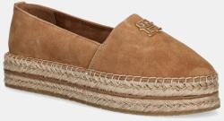 Tommy Hilfiger espadrilles velúrból SUEDE PLATFORM ESPADRILLE barna, platformos, FW0FW08586 - barna Női 37