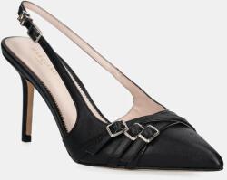 Guess bőr tűsarkú SLING BACK BUCKLE S fekete, 5GGZ31 7324A - fekete Női 36