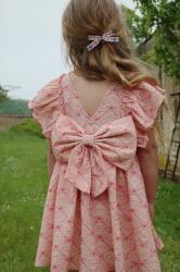 Konges Sløjd gyerek ruha AVA BOW DRESS GOTS rózsaszín, mini, harang alakú, KS102444 - rózsaszín 110-116