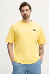 Lacoste t-shirt sárga, férfi, sima, TH2745 - sárga XL