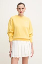 Tommy Hilfiger pamut melegítőfelső sárga, női, sima, WW0WW45980 - sárga M
